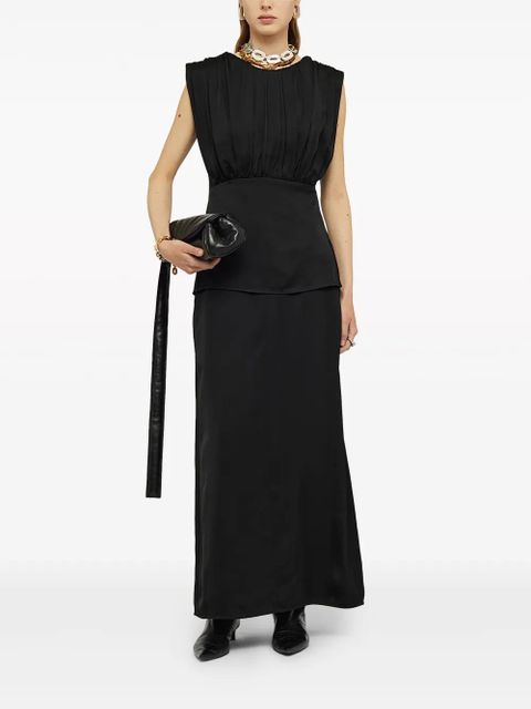 Jil Sander ruched-detailed sleeveless blouse - Black - zdjęcie produktu nr 2
