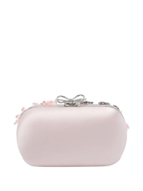 Self-Portrait crystal-embellishment clutch bag - Pink - zdjęcie produktu nr 2