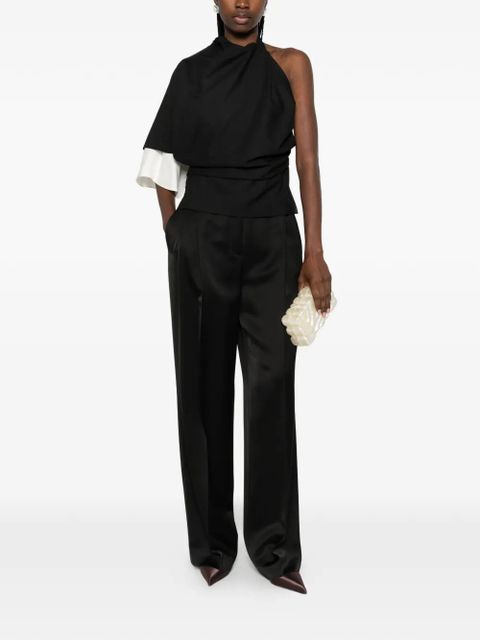 Róhe draped one-shoulder top - Black - zdjęcie produktu nr 2
