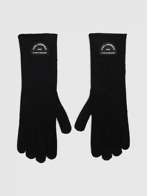 Karl Lagerfeld rękawiczki K/RSG damskie kolor czarny A4W33014