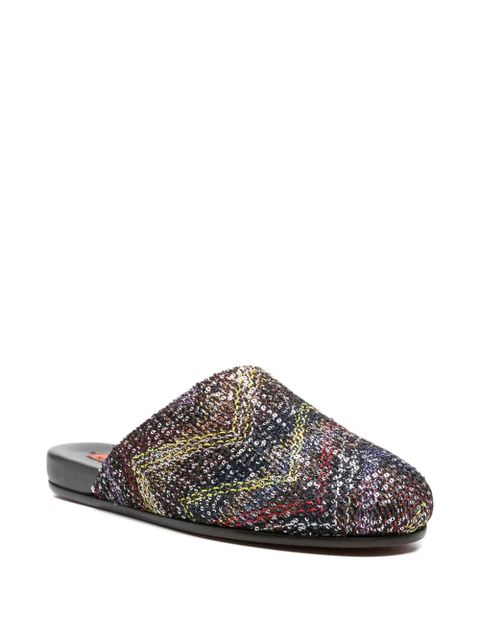 Missoni sequin-embellished flat mules - Blue - zdjęcie produktu nr 2