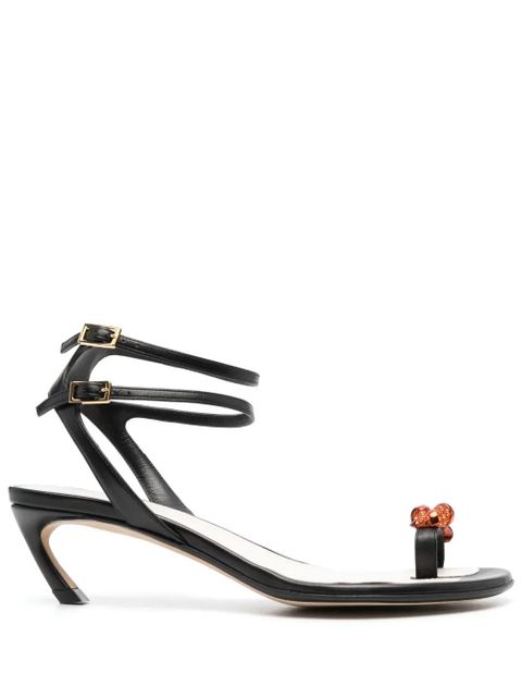 Lanvin Swing 55mm knot-embellished sandals - Black - zdjęcie produktu nr 1