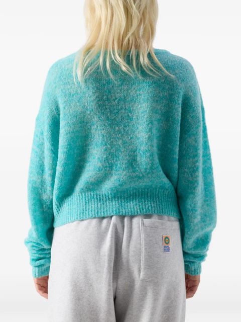 American Vintage Nuggy round-neck long-sleeves wool jumper - Blue