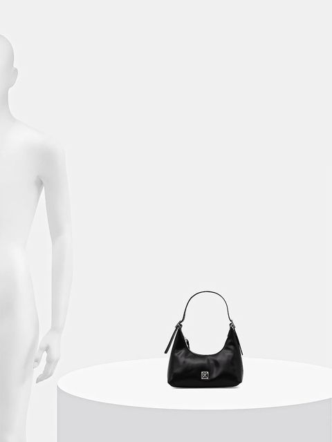 Calvin Klein torebka skórzana kolor czarny LV04F3263G