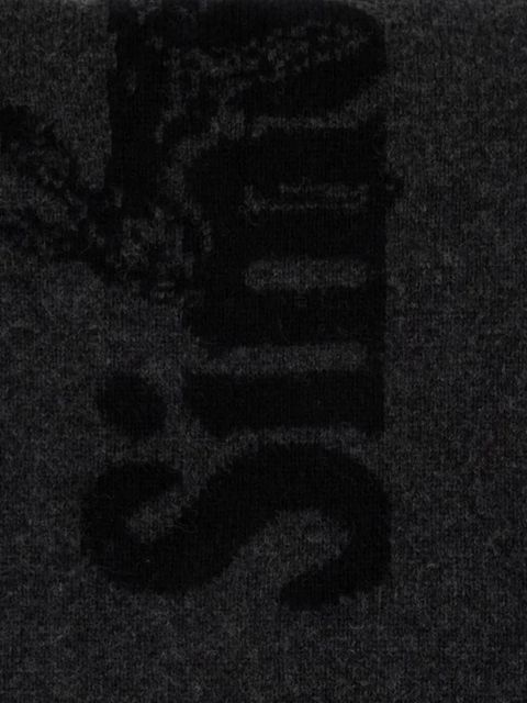 Simone Rocha logo-embellished wool scarf - Black - zdjęcie produktu nr 2