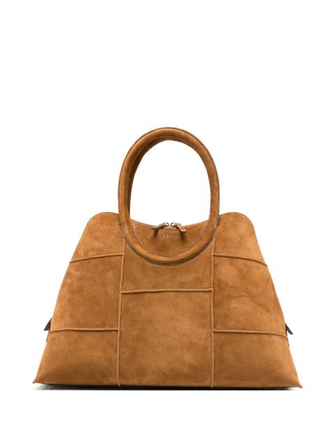 STAUD suede panelled tote bag - Brown - zdjęcie produktu nr 1