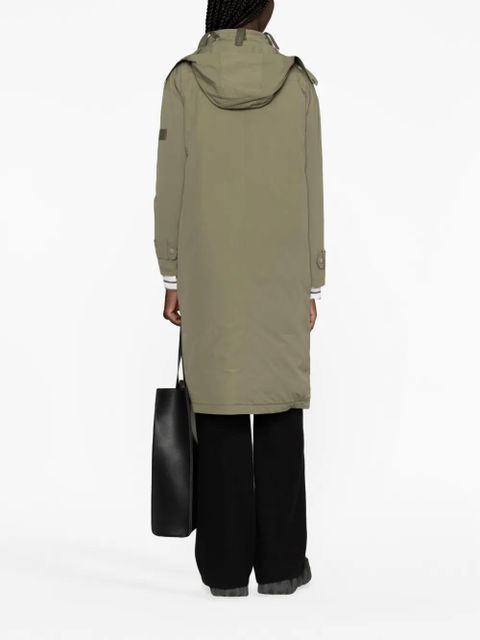 Yves Salomon hooded padded trench coat - Green