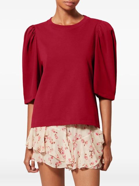 ISABEL MARANT Maeliss Tee puffed sleeve T-Shirt - Red