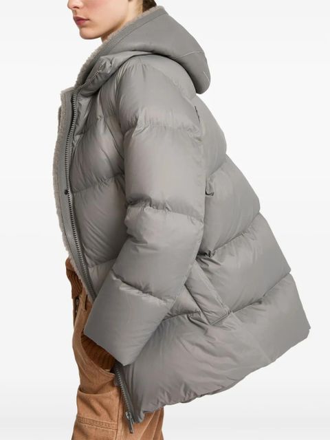 Yves Salomon hooded puffer jacket - Grey