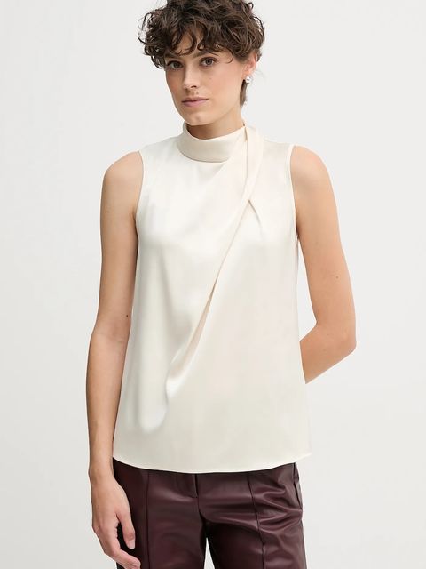 Sandro Ferrone bluzka damska kolor beżowy gładka S22YBFLOGICA - zdjęcie produktu nr 1