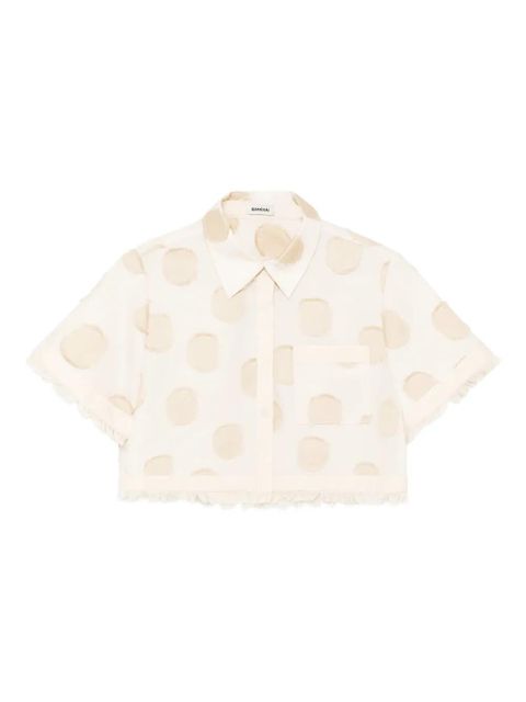 Simkhai Topanga polka-dot frayed shirt - Neutrals - zdjęcie produktu nr 1