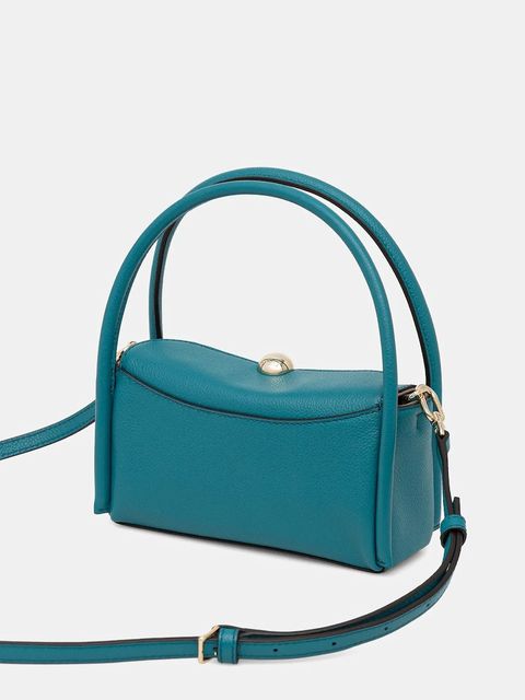 Furla torebka skórzana Nicole Mini Boston Bag kolor zielony WE00893 BX4296 4487S