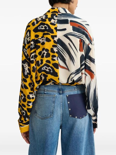 Essentiel Antwerp double-pattern shirt - Yellow