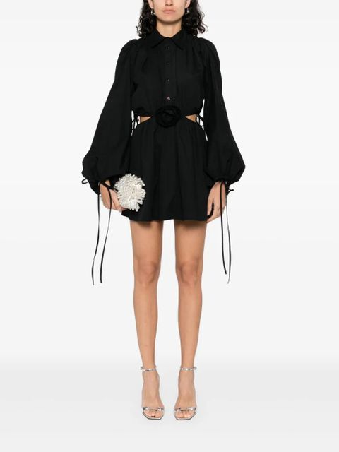 Blumarine floral-appliqué mini dress - Black - zdjęcie produktu nr 2