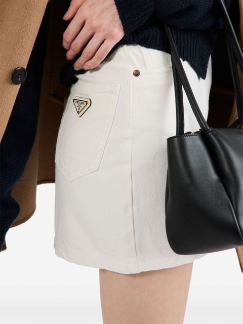 Prada denim mini skirt - White
