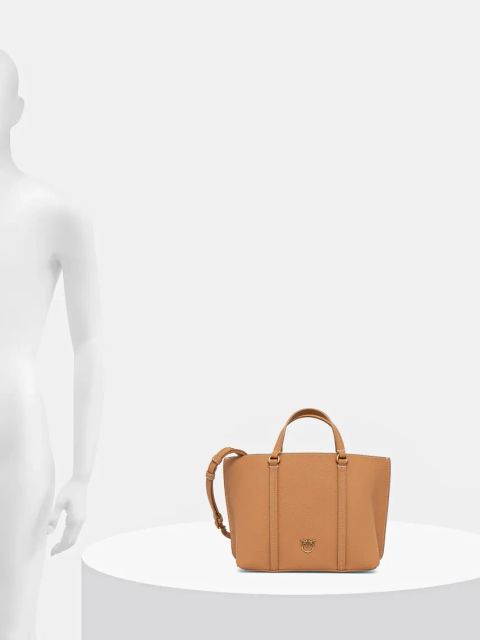 Pinko torebka skórzana kolor brązowy 102833 A1LF