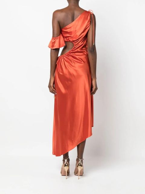 Cult Gaia one-shoulder gathered-detail dress - Orange - zdjęcie produktu nr 2