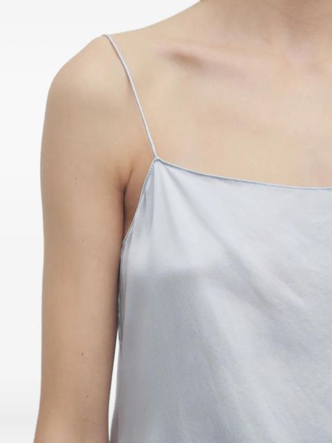 The Row Kilari lace-trimmed silk top - Blue