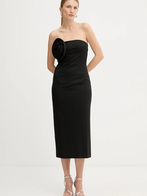 Marella sukienka kolor czarny midi dopasowana 2523226032200