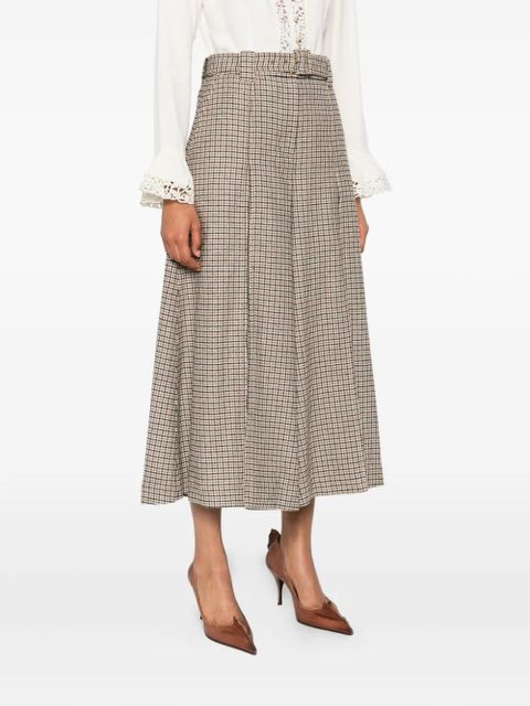 ZIMMERMANN belted pleated skirt - Neutrals