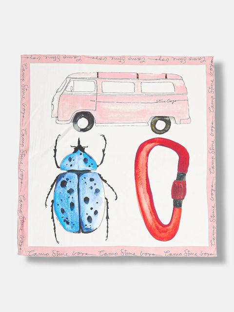 Stine Goya apaszka jedwabna 0 damska kolor biały wzorzysta SG-AW25-A010-2287 - zdjęcie produktu nr 1