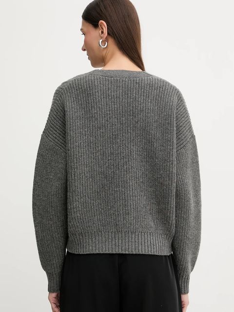 G-Star sweter wełniany 0 damski kolor szary ciepły D27729.D770