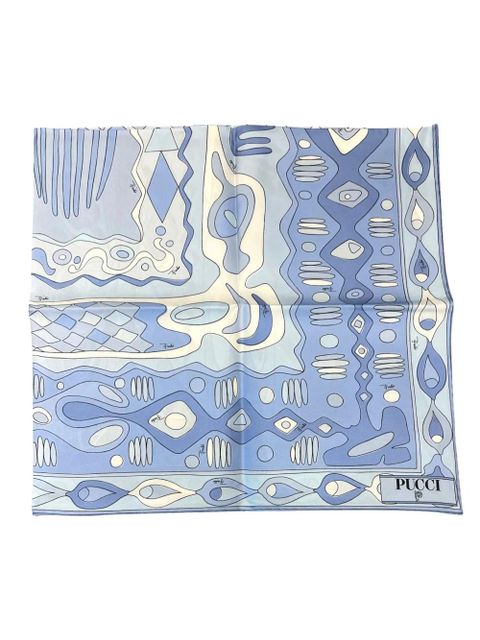 PUCCI geometric-print scarf - Blue - zdjęcie produktu nr 2