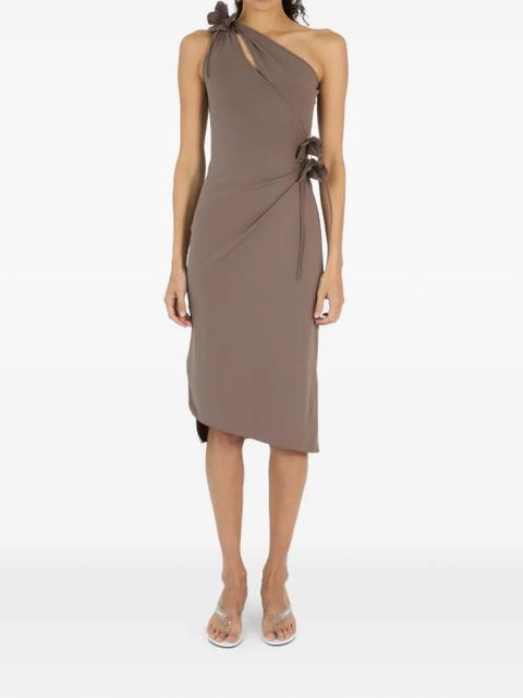 Coperni asymmetric one-shoulder mini dress - Brown - zdjęcie produktu nr 1