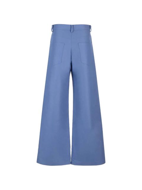 Marni logo-embroidered trousers - Blue - zdjęcie produktu nr 2
