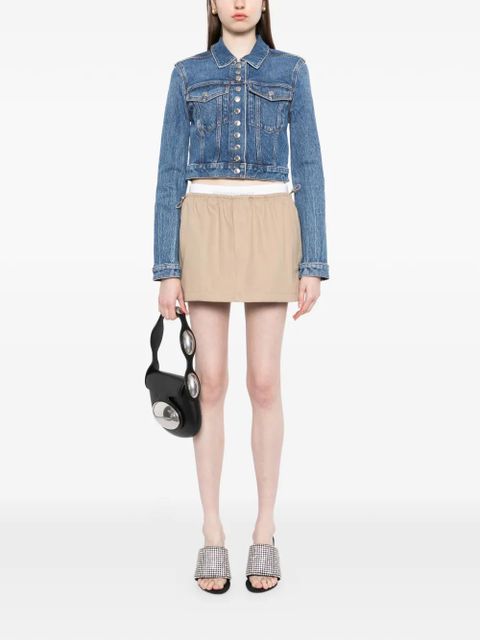 Alexander Wang logo-waistband mini skirt - Neutrals - zdjęcie produktu nr 2