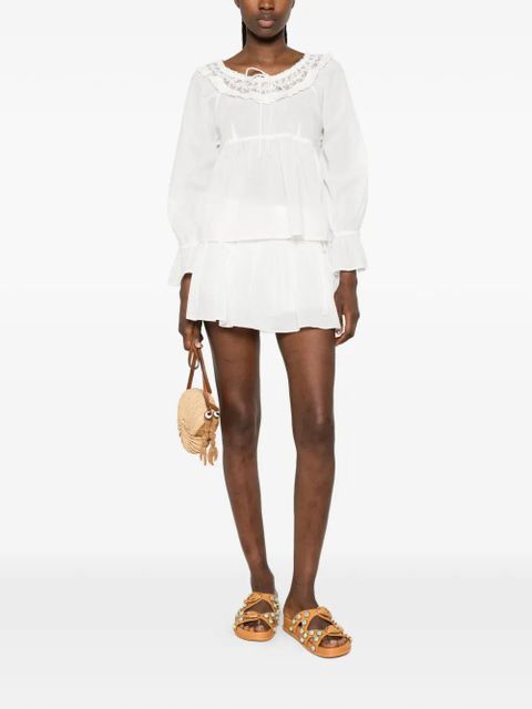 Posse Danielle lace-trim blouse - Neutrals - zdjęcie produktu nr 2