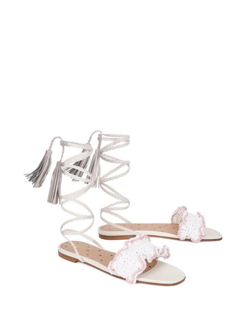 Valentino Garavani braided tassel sandals - White - zdjęcie produktu nr 2