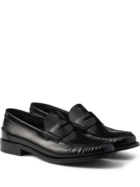 Prada penny-strap leather loafers - Black - zdjęcie produktu nr 1