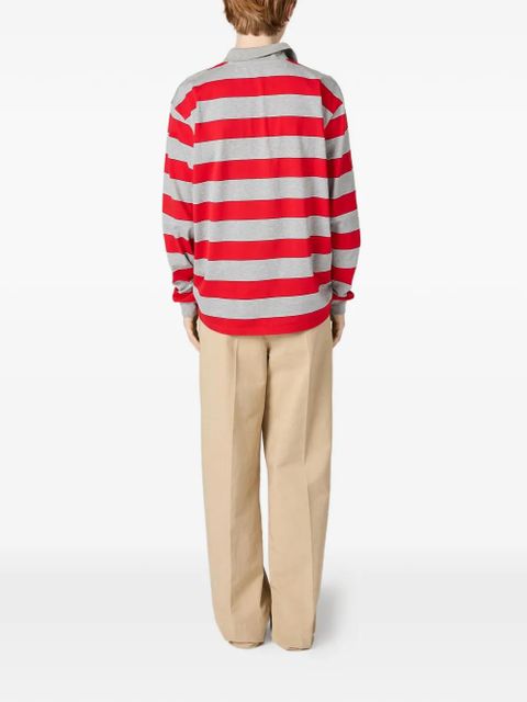 Miu Miu Striped jersey polo shirt - Red