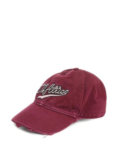 The Attico logo-embroidered frayed-edge baseball cap - zdjęcie produktu nr 1