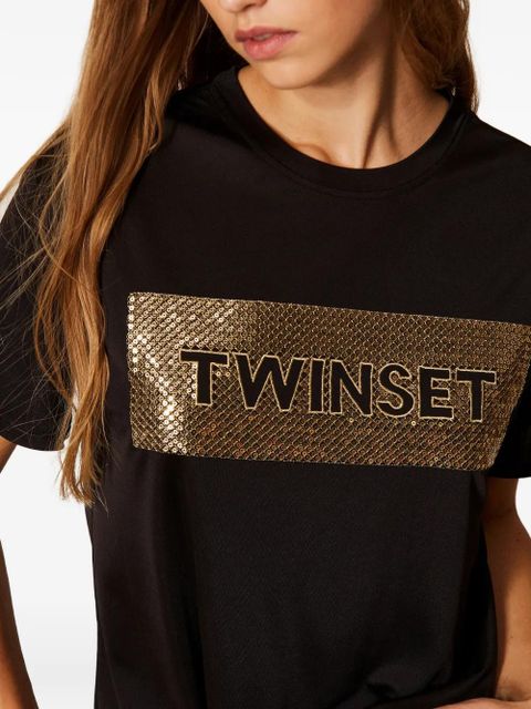 TWINSET logo-detail T-shirt - Black