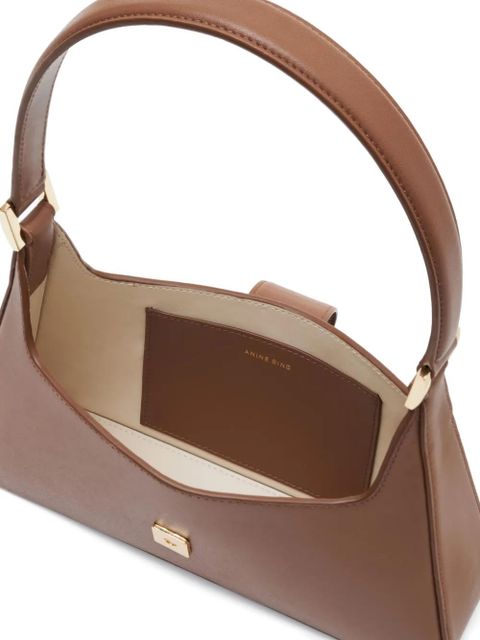 ANINE BING Lou leather shoulder bag - Brown