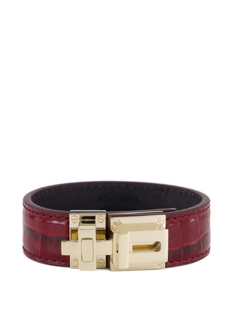 TOM FORD leather bracelet - Red - zdjęcie produktu nr 1