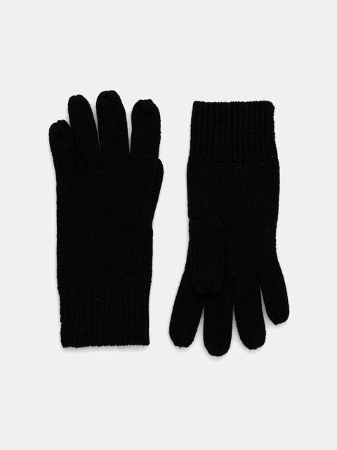 Patrizia Pepe rękawiczki i mitenki z wełną damskie kolor czarny 2F0108 K9O3A - zdjęcie produktu nr 2