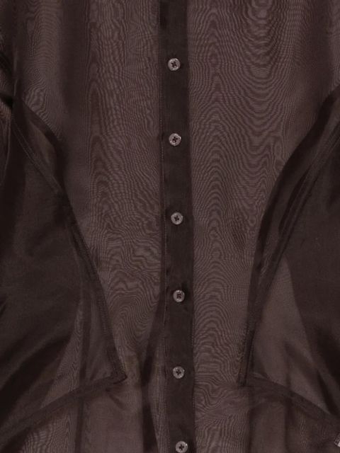 STAUD Aida buttoned long-sleeves shirt - Brown