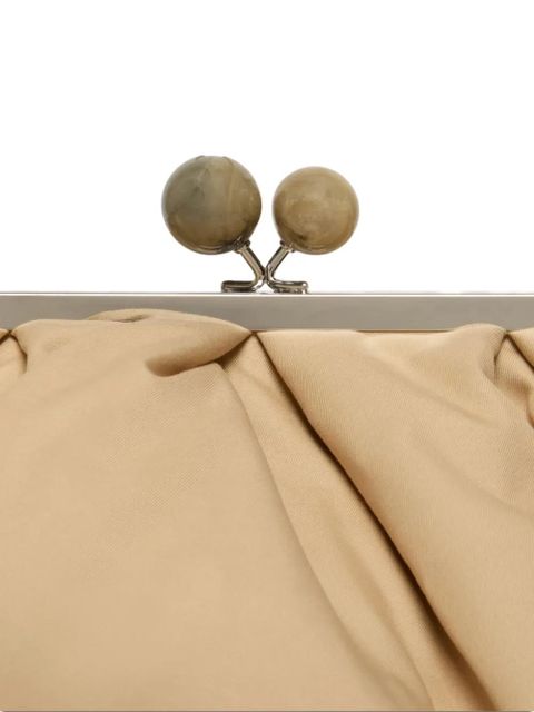Weekend Max Mara sphere-clasp clutch bag - Neutrals
