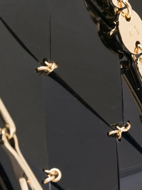 Rabanne diamond chain-link tote bag - Blue