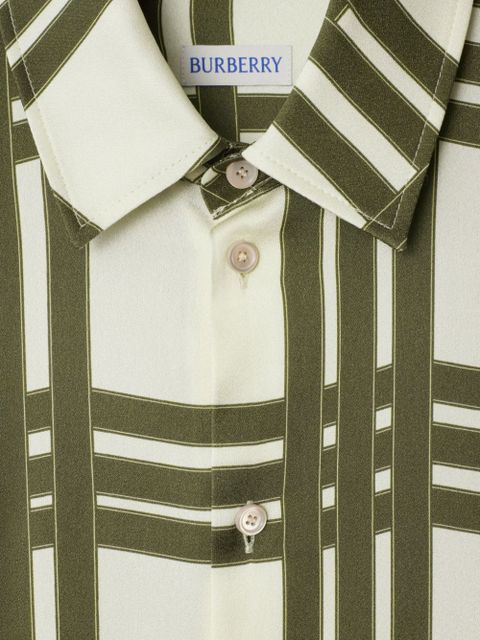 Burberry ribbon-check silk dress - White - zdjęcie produktu nr 2