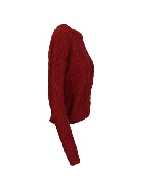Max Mara cable-knit cashmere jumper - Red