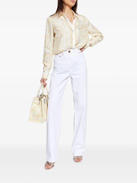 Versace Barocco-print shirt - White