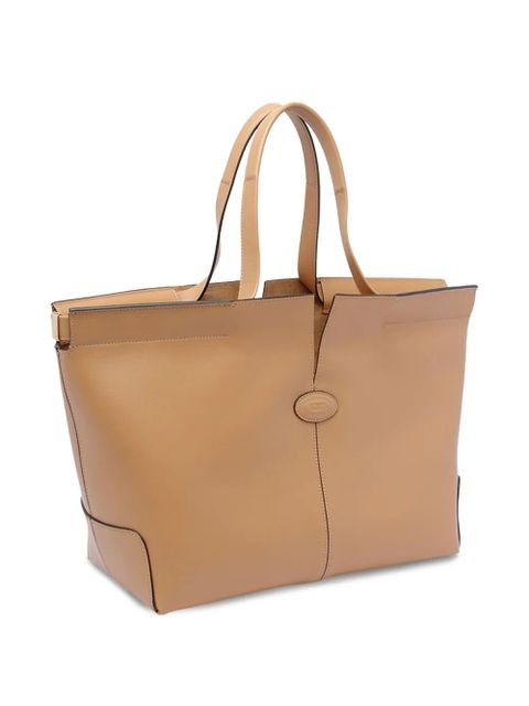 Tod's double-handle leather tote bag - Neutrals