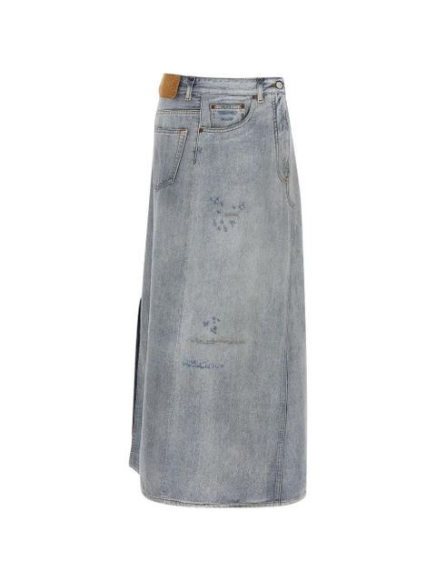 MM6 Maison Margiela asymmetric denim skirt - Blue - zdjęcie produktu nr 1
