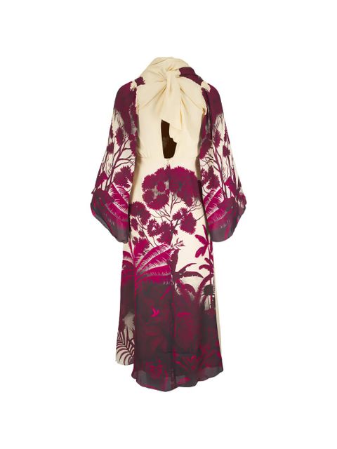 Johanna Ortiz Maiden Voyage palm-print midi dress - Neutrals - zdjęcie produktu nr 2