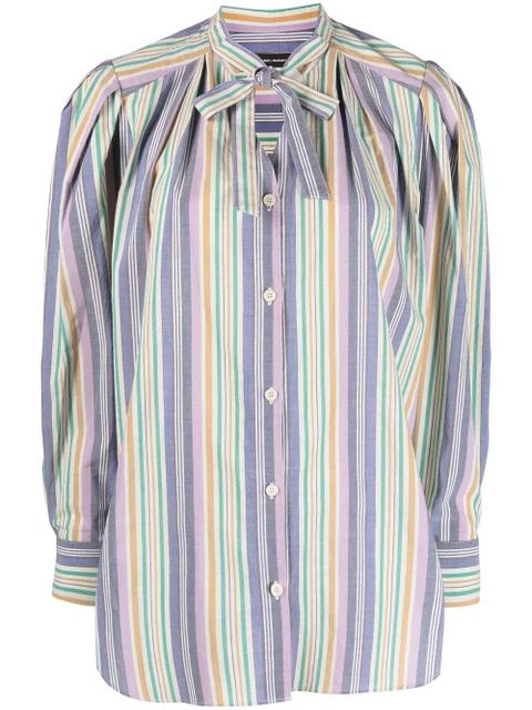 ISABEL MARANT Tiverna striped blouse - Purple - zdjęcie produktu nr 1
