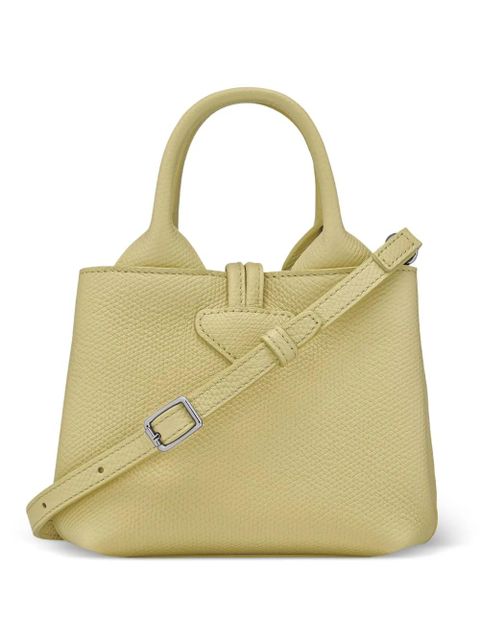 Longchamp Le Roseau XS grained-leather top handle bag - Green - zdjęcie produktu nr 1